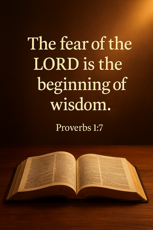📖 Series 2: Day 1; Wisdom that Builds:Lessons from Proverbs; Day 1:The Beginning of Wisdom