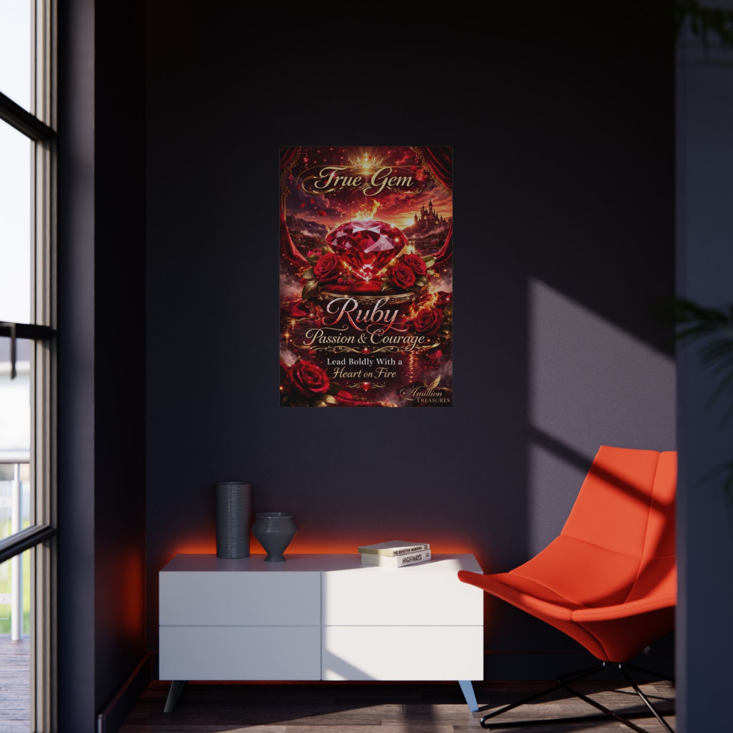 Ruby Crowned in Flames Portrait