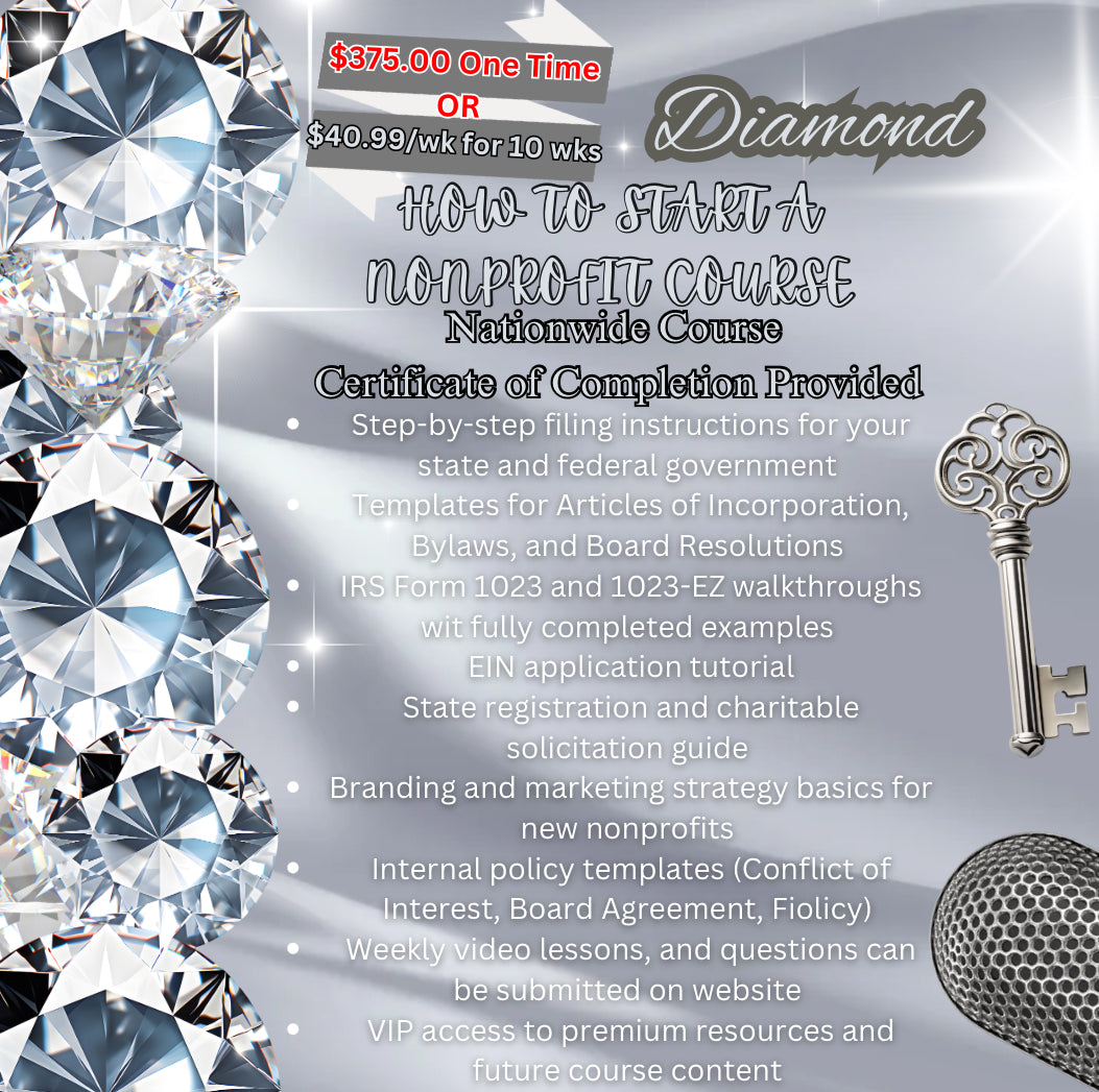 How to Start a Nonprofit 501(c)3 ~ DIAMOND