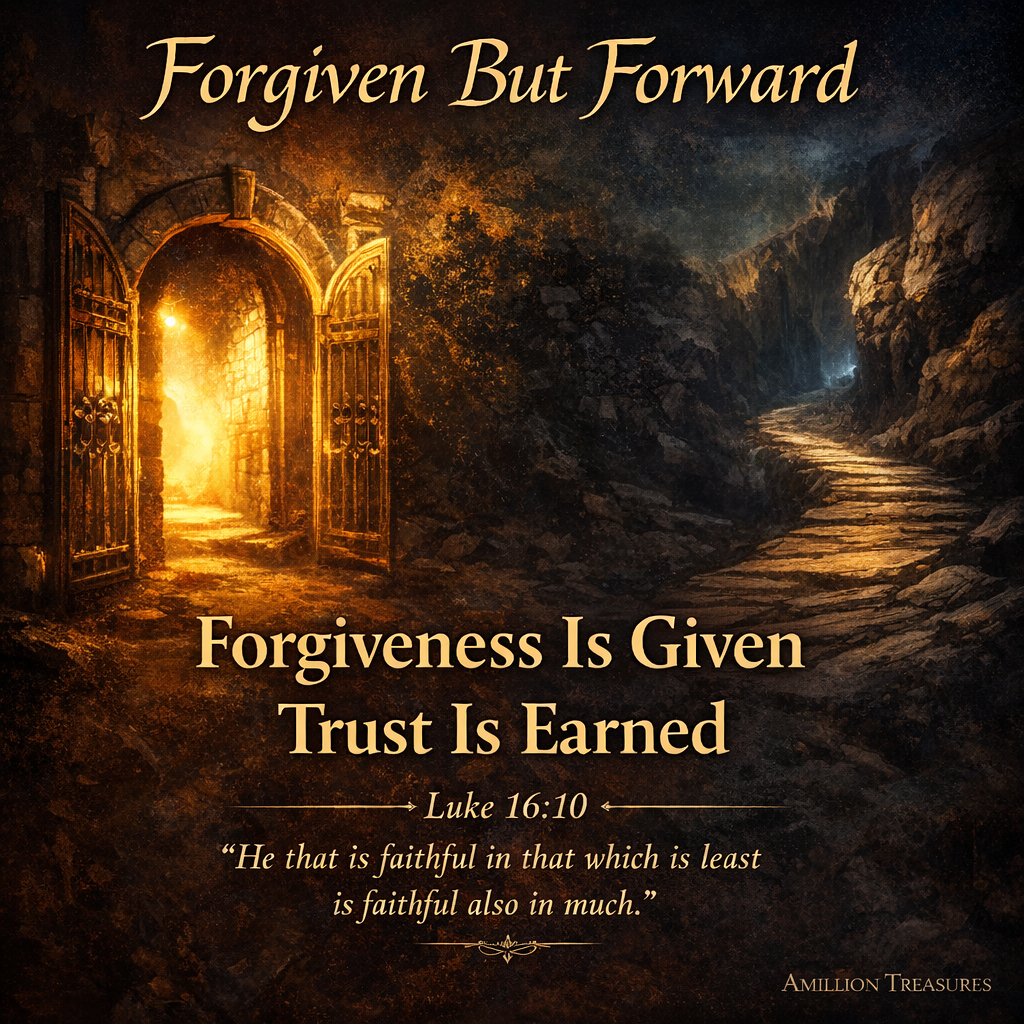 Forgiven But Forward: Day 2; The Difference Between Forgiveness and Trust