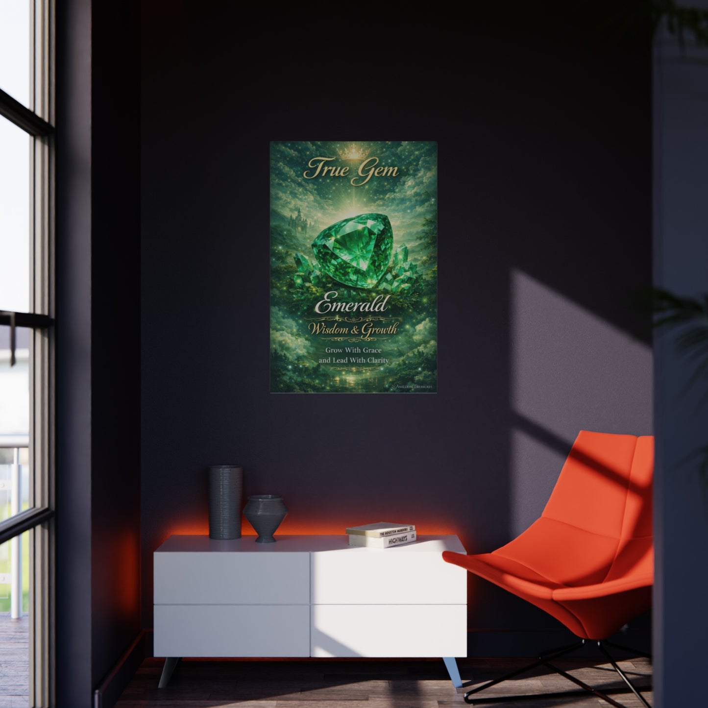 Emerald True Gem Foam Board "Wisdom & Growth" Decorative Wall Art