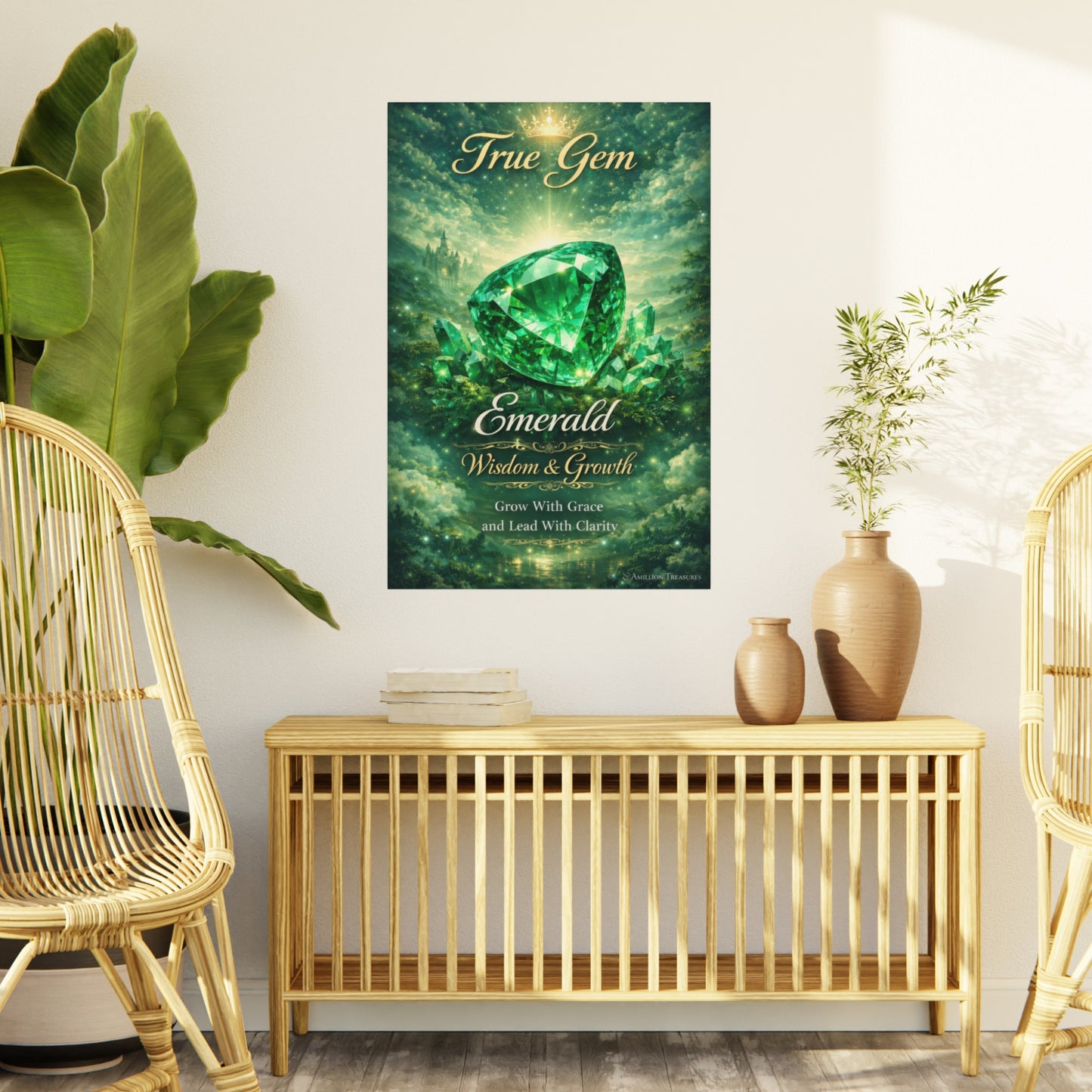 Emerald True Gem Foam Board "Wisdom & Growth" Decorative Wall Art
