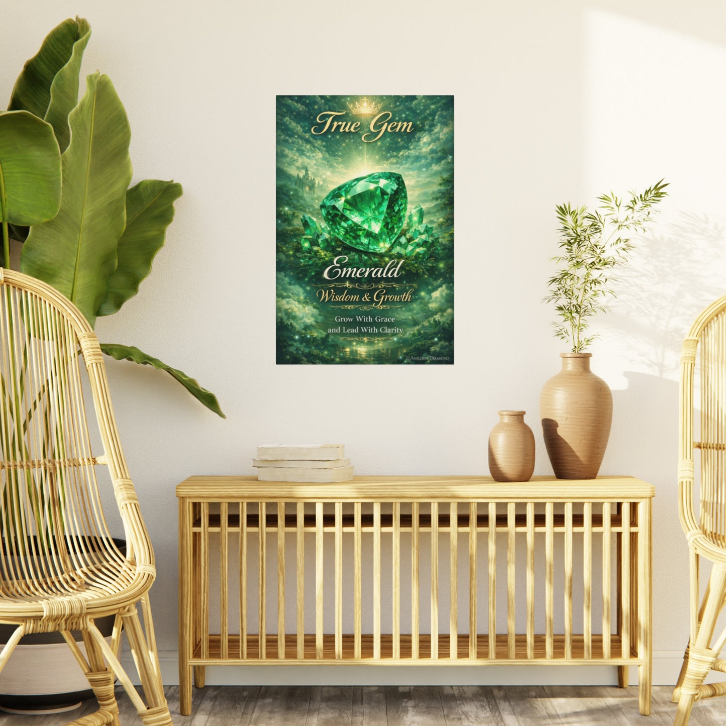 Emerald True Gem Foam Board "Wisdom & Growth" Decorative Wall Art