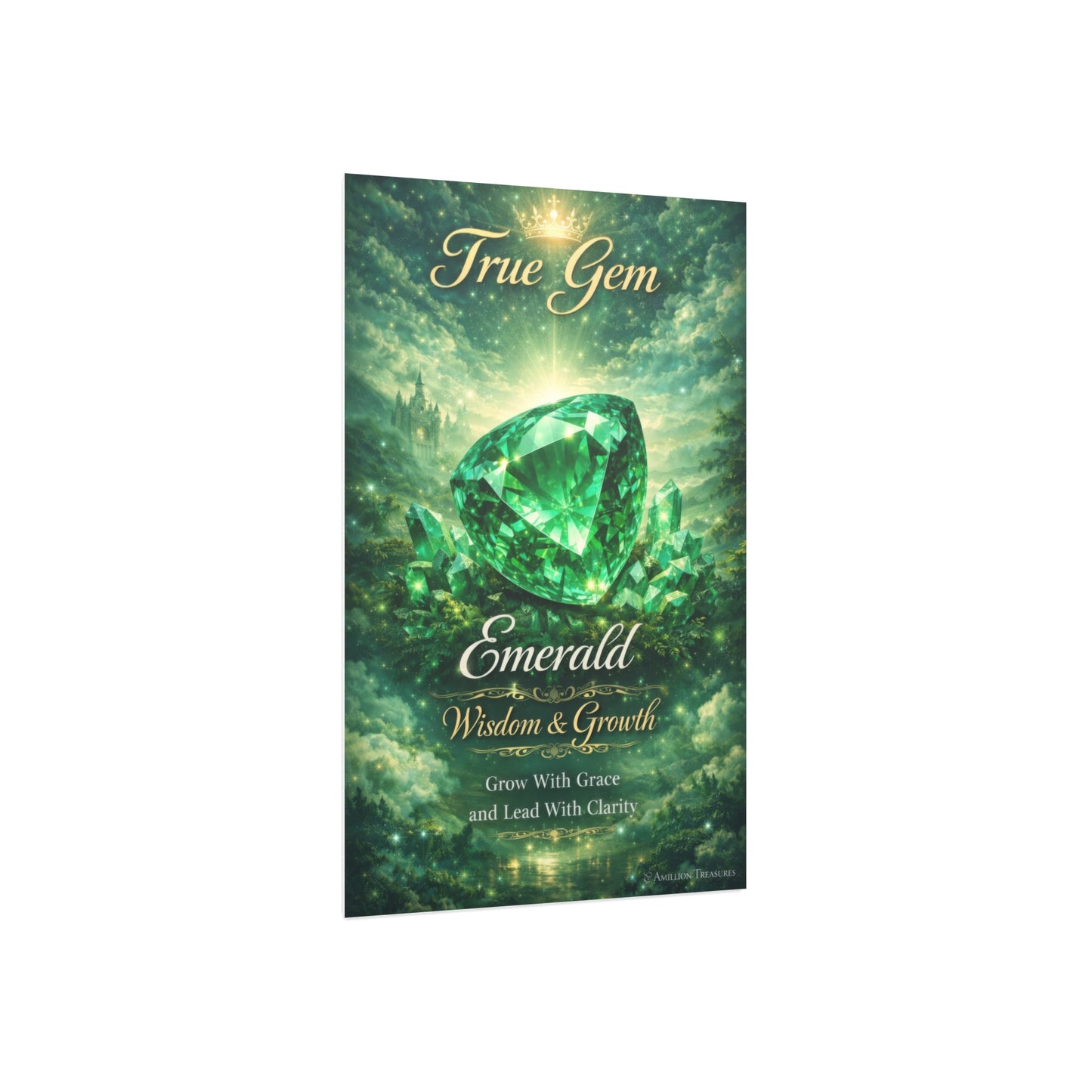 Emerald True Gem Foam Board "Wisdom & Growth" Decorative Wall Art