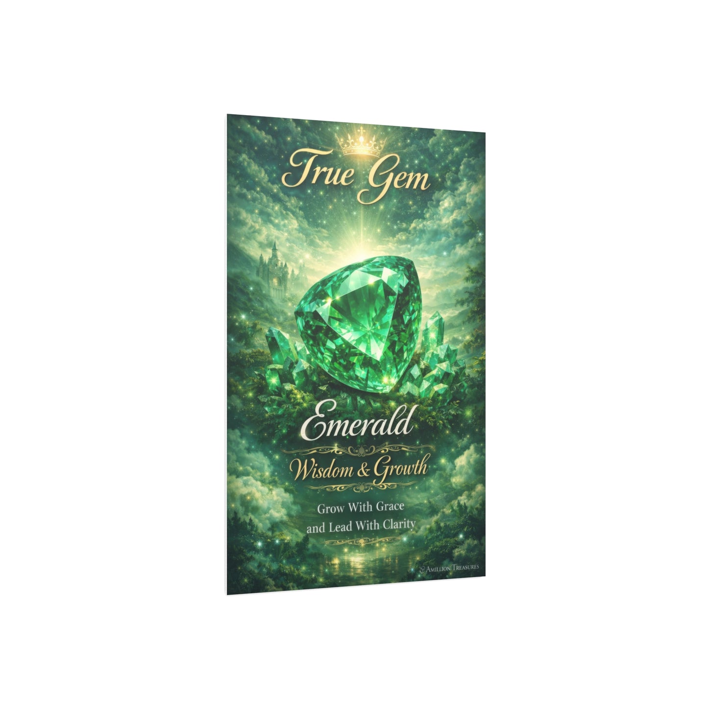 Emerald True Gem Foam Board "Wisdom & Growth" Decorative Wall Art